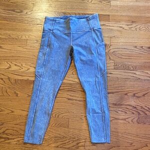Lululemon Fast and Free High Rise Tight 25" *Ice Dye Ice Wash Asphalt Grey